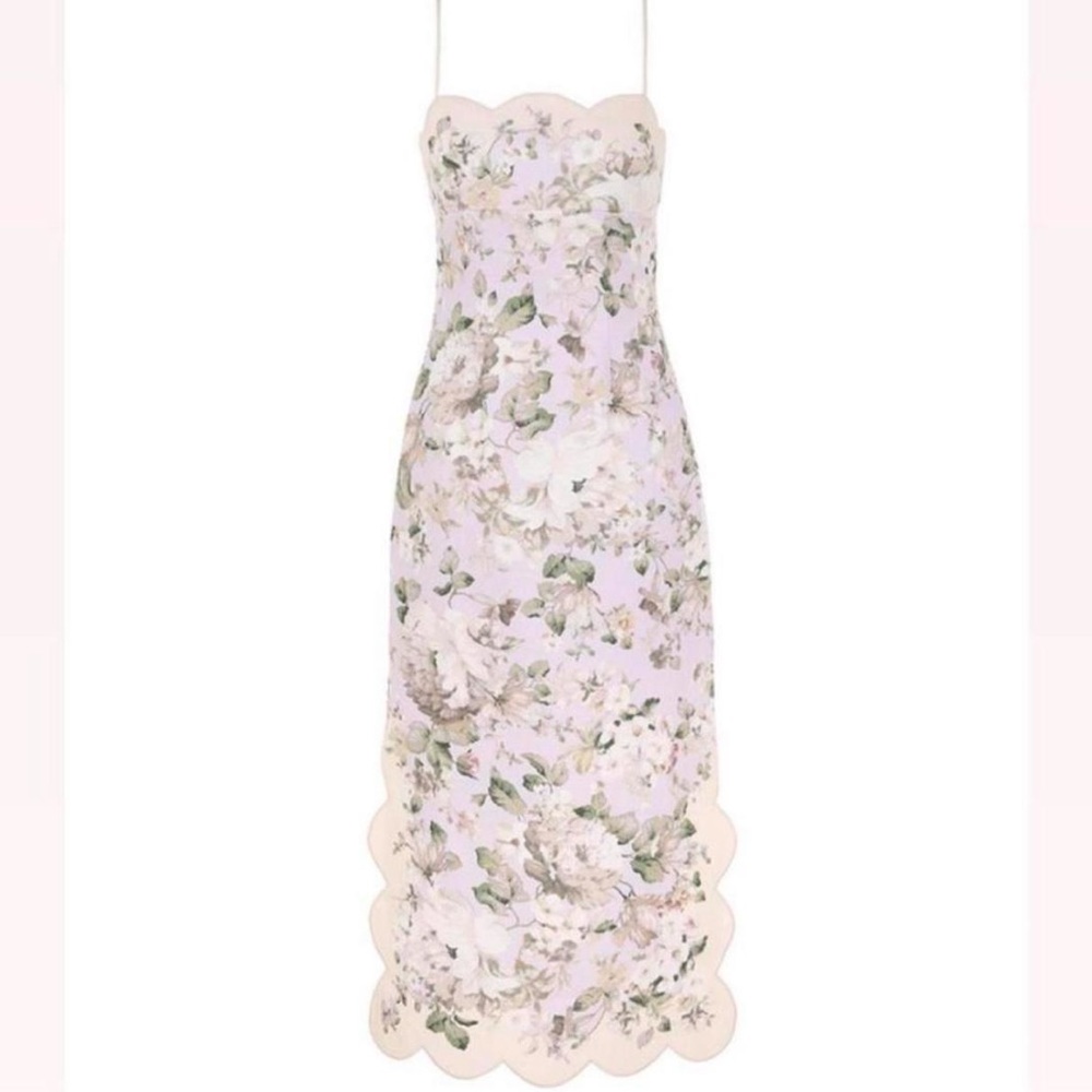 Zimmermann acacia scallop midi dress